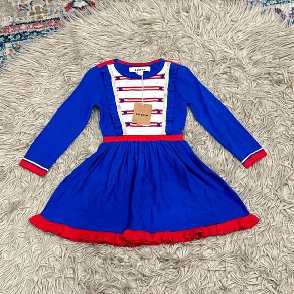 NWT Mini Boden Nutcracker holiday sweater dress size 3-4 - Picture 1 of 5